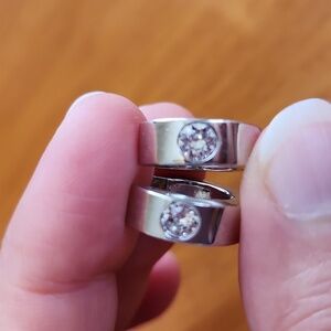 Silver hoop earrings